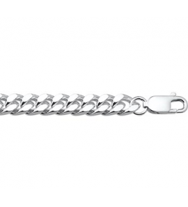 Zilver collier gourmet 7.5 mm  50 cm. - 3100777