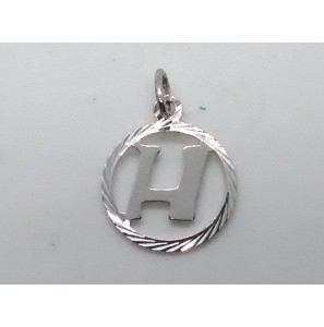 Zilver letterhanger in rand 12.5 mm H - 16423