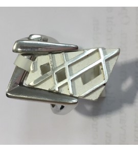 Sueno zilver ring met wit rechtmodel open gewerkt - 3140626