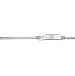 Zilver graveerarmband gourmette plaat 4,2 mm 9-11 cm - 3152360