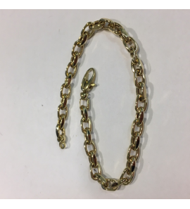 Goud armband anker geslepen ovaal 19.5 cm - 3193223