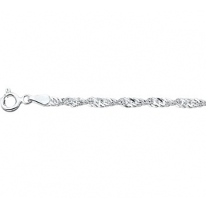 Zilveren armband singapore 2,25 mm RH 18 cm - 3160582