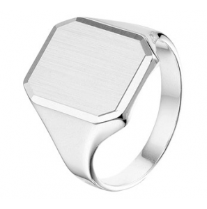Zilver heren graveer ring 13.5 x 17 mm mt. 20¼ - 3180010