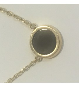 Goud collieranker met Onix tussen stuk 42-45 cm - 3182526