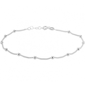Zilver enkelbandje bolletjes 3,0 mm 24 + 2 cm - 3191325