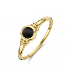 Goud dames ring met onix 4 mm mt. 16¢ - 3223727