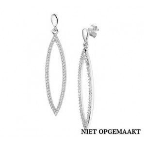 Zilveren oorhanger RH met zirconia - 3160340