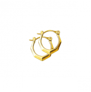 Goud schippers creolen 16 mm - 3223745