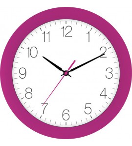 Tijdsein gestuurde wandklok 30 cm, roze - 708