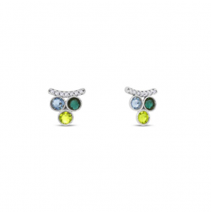 Spark GRAPPE Earrings Aquamarine, Emerald, Citrus Green - 1519