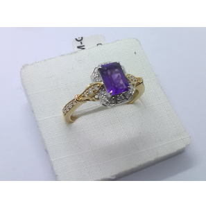 Goud  dames ring met 28-0.20 crt WE-P2 en Amathist - 3241526