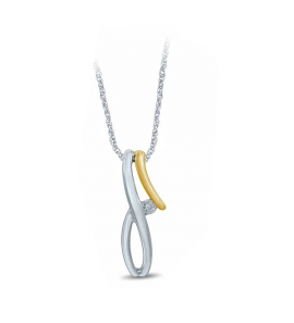 Goud hanger met 0.03 crt. - 3241529